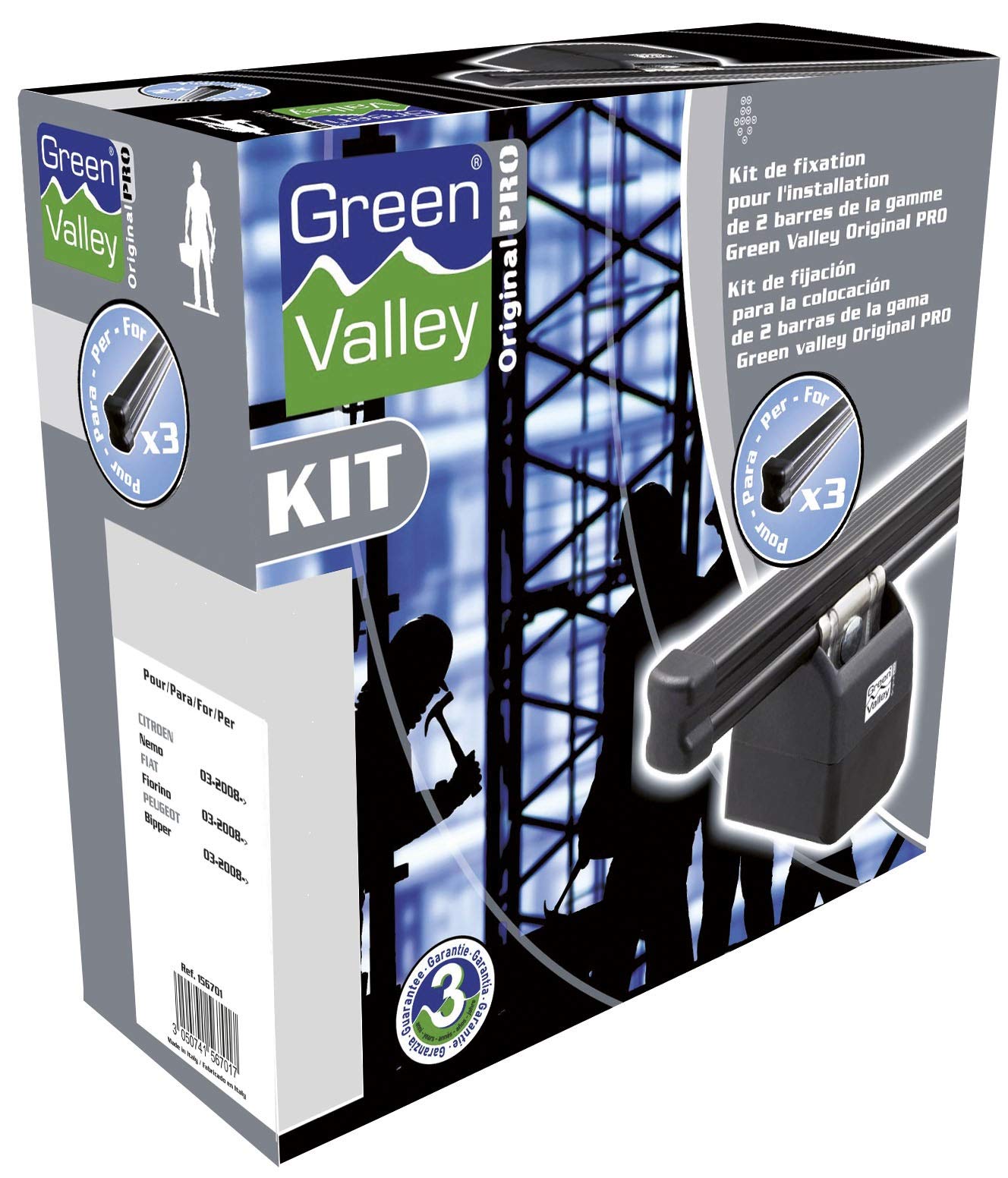 Green Valley Befestigungsset für Dachträger ORIGINAL Pro N770 – 2 Türer Green Valley Befestigungsset für Dachträger ORIGINAL Pro N770 – 2 Türer von Green Valley