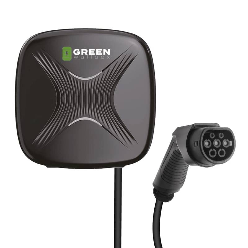 Green Wallbox 11kW Smart | Wallbox mit mobiler App | Leistungseinstellung, Ladeverzögerung für EIN Elektroauto | Maximale Leistung 11kW | 3Phasen 16A von Green Wallbox