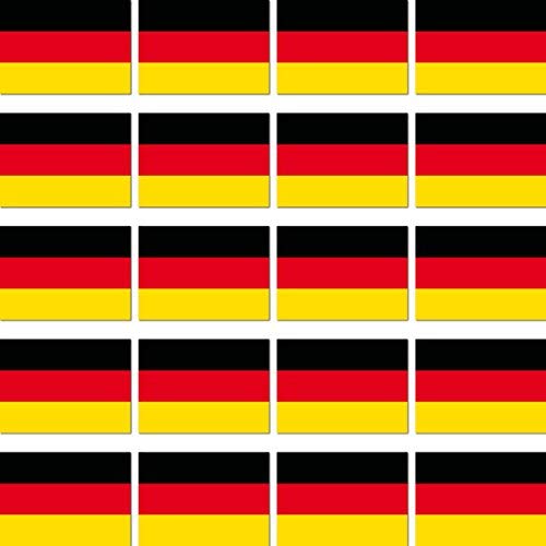 GreenIT 20 Stück 2cm Fahne Länder Flagge BRD Deutschland RC Modellbau Mini Aufkleber Sticker Modellbauaufkleber von GreenIT
