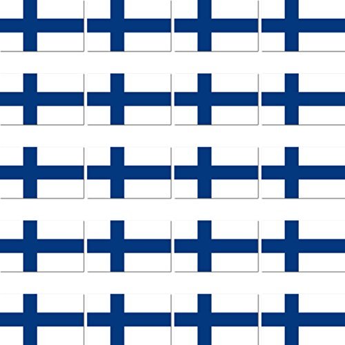 GreenIT 20 Stück 2cm Finnland Flagge Fahne RC Modellbau Mini Aufkleber Sticker Modellbauaufkleber von GreenIT