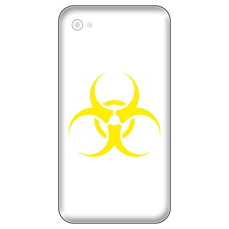 GreenIT 4 Stück Aufkleber Biohazard Bio Hazard Handy Smartphone Tattoo die Cut Deko Folie (gelb) von GreenIT