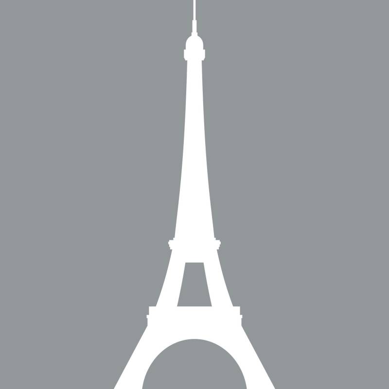 GreenIT Aufkleber Eiffelturm Paris 10cm Tattoo Klebefolie Deko Folie Autoaufkleber Auto Wand Tür Fenster (weiß) von GreenIT