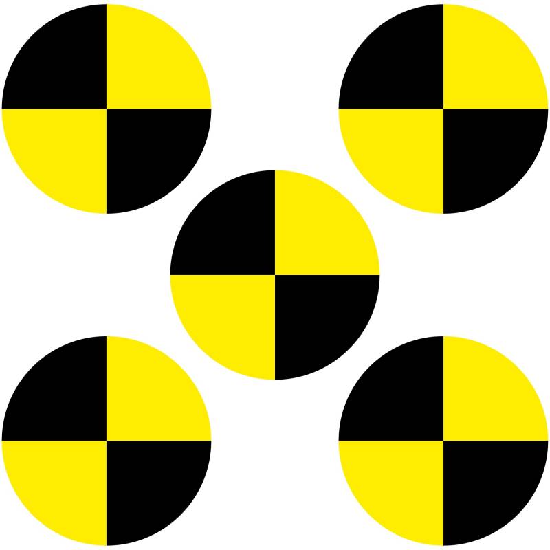 GreenIT Aufkleber Sticker 4cm Fadenkreuz Markierung Symbol Zeichen Hinweis Crashtest Dummy Auto Motorrad (5) von GreenIT