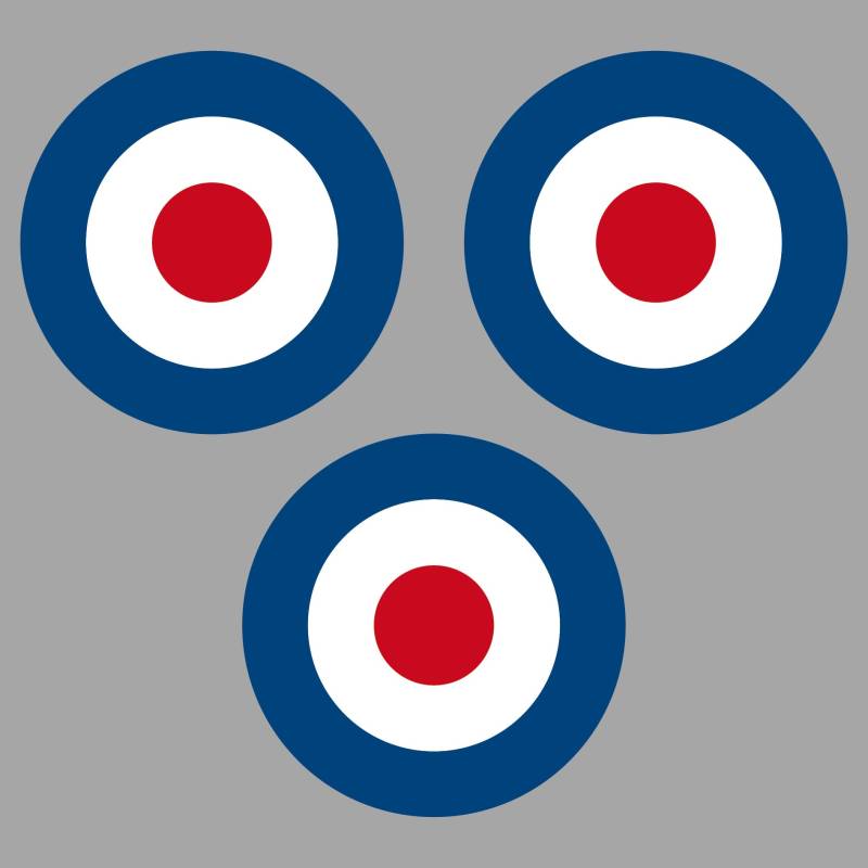GreenIT Aufkleber Sticker 4cm Target Mod UK GB England Roller Vespa Symbol Zeichen Auto Motorrad (3) von GreenIT