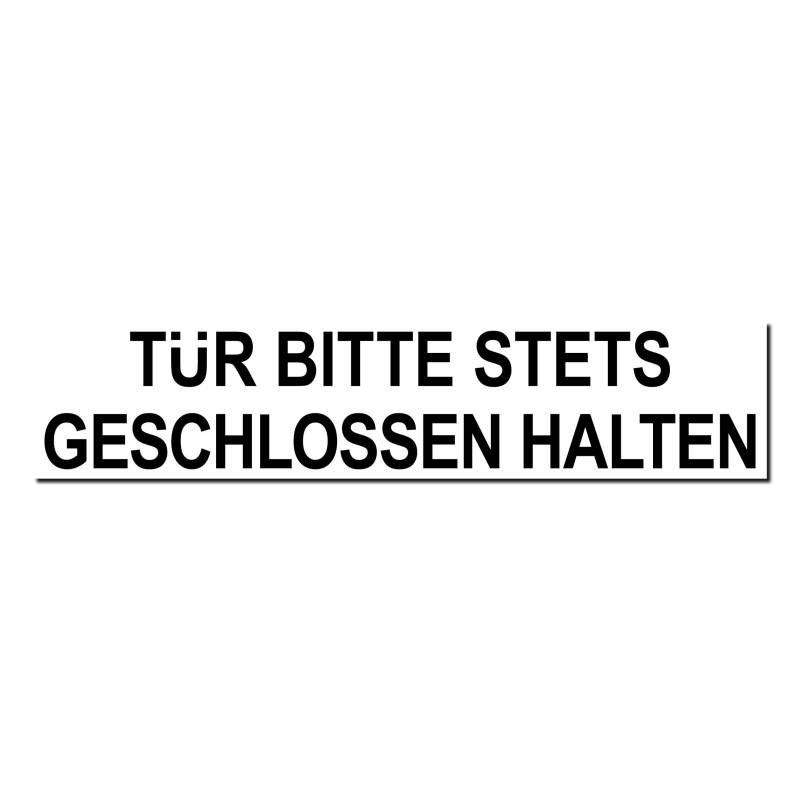 GreenIT Aufkleber Sticker Hinweis Schild 20cm Tür Bitte Immer stets geschlossen halten zu schließen (1) von GreenIT