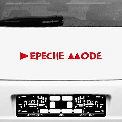 GreenIT Schriftzug Delta Machine Aufkleber Tattoo die Cut car Decal Auto Heck Deko Folie Autofolie Autoaufkleber Depeche Mode (rot) von GreenIT
