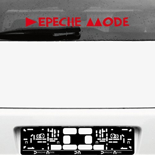 GreenIT Schriftzug Delta Machine Aufkleber Tattoo die Cut car Decal Auto Heck Deko Folie Autofolie Autoaufkleber Depeche Mode (rot invers) von GreenIT