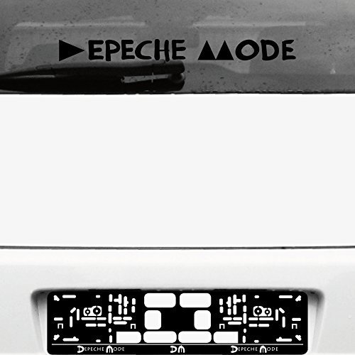GreenIT Schriftzug Delta Machine Aufkleber Tattoo die Cut car Decal Auto Heck Deko Folie Autofolie Autoaufkleber Depeche Mode (schwarz invers) von GreenIT