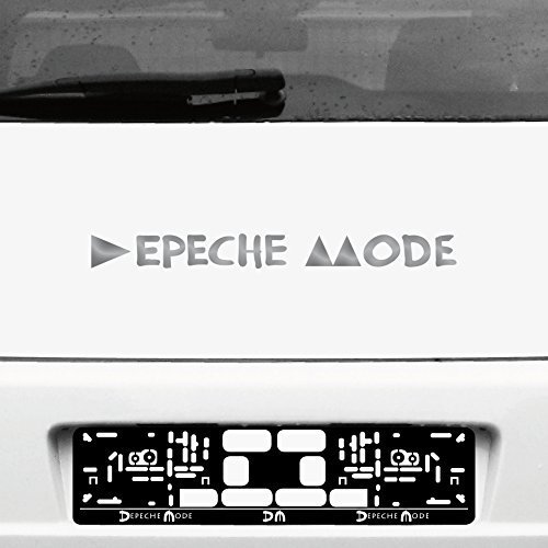 GreenIT Schriftzug Delta Machine Aufkleber Tattoo die Cut car Decal Auto Heck Deko Folie Autofolie Autoaufkleber Depeche Mode (Silber) von GreenIT