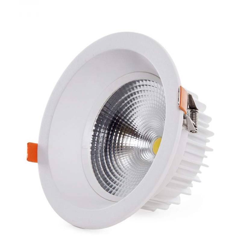 LED-Rundstrahler, 15 W, 1404 lm, 2700ºK, blendfrei, UGR19, 40.000 Std. [HO-DL-AD-COB-15W-WW] | Greenice von Greenice