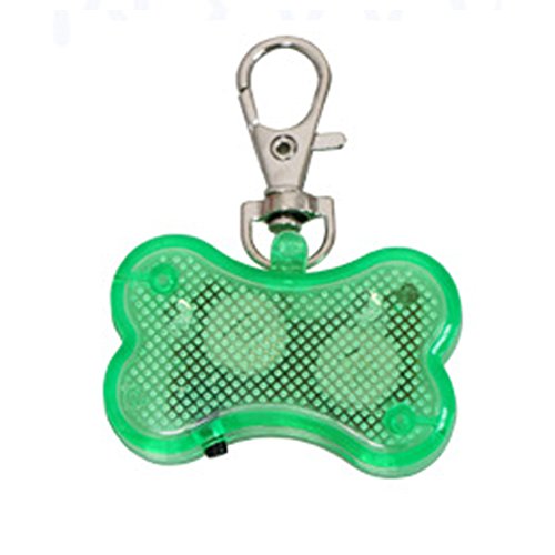 LED-Licht Up Dog Bone Form ID Tag Pet Sicherheit Halsband Anhänger für Outdoor Night Walking von Greenlans