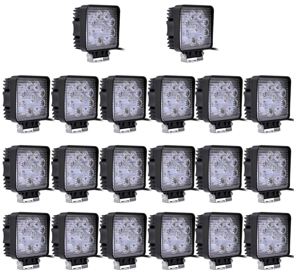 20x 27W Eckig Led Scheinwerfer Offroad Lampe Flood Arbeitsscheinwerfer LED Arbeitslicht 12V 24V Zusatzscheinwerfer Rückfahrscheinwerfer für Traktor Bagger SUV Wasserdicht IP67 20x 27W Eckig Led Scheinwerfer Offroad Lampe Flood Arbeitsscheinwerfer LED Arbeitslicht 12V 24V Zusatzscheinwerfer Rückfahrscheinwerfer für Traktor Bagger SUV Wasserdicht IP67 von Greenmigo