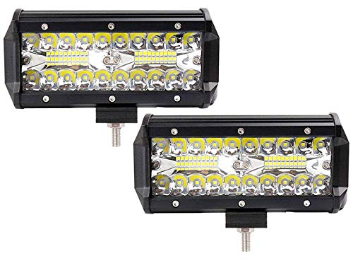 2X 120W LED Arbeitsscheinwerfer Off-Road Scheinwerfer Bar Fernlicht 12V-24V Reflektor Lampen IP67 Wasserdicht Zusatzscheinwerfer Flutlicht für Auto Jeep Traktor SUV(120W) von Greenmigo