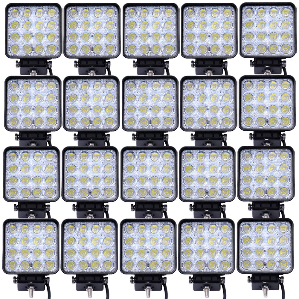 Greenmigo 20x 48W LED Scheinwerfer Offroad Lampe Flood Arbeitsscheinwerfer 12V 24V Zusatzscheinwerfer Rückfahrscheinwerfer für Traktor Bagger SUV Wasserdicht IP67 Greenmigo 20x 48W LED Scheinwerfer Offroad Lampe Flood Arbeitsscheinwerfer 12V 24V Zusatzscheinwerfer Rückfahrscheinwerfer für Traktor Bagger SUV Wasserdicht IP67 von Greenmigo