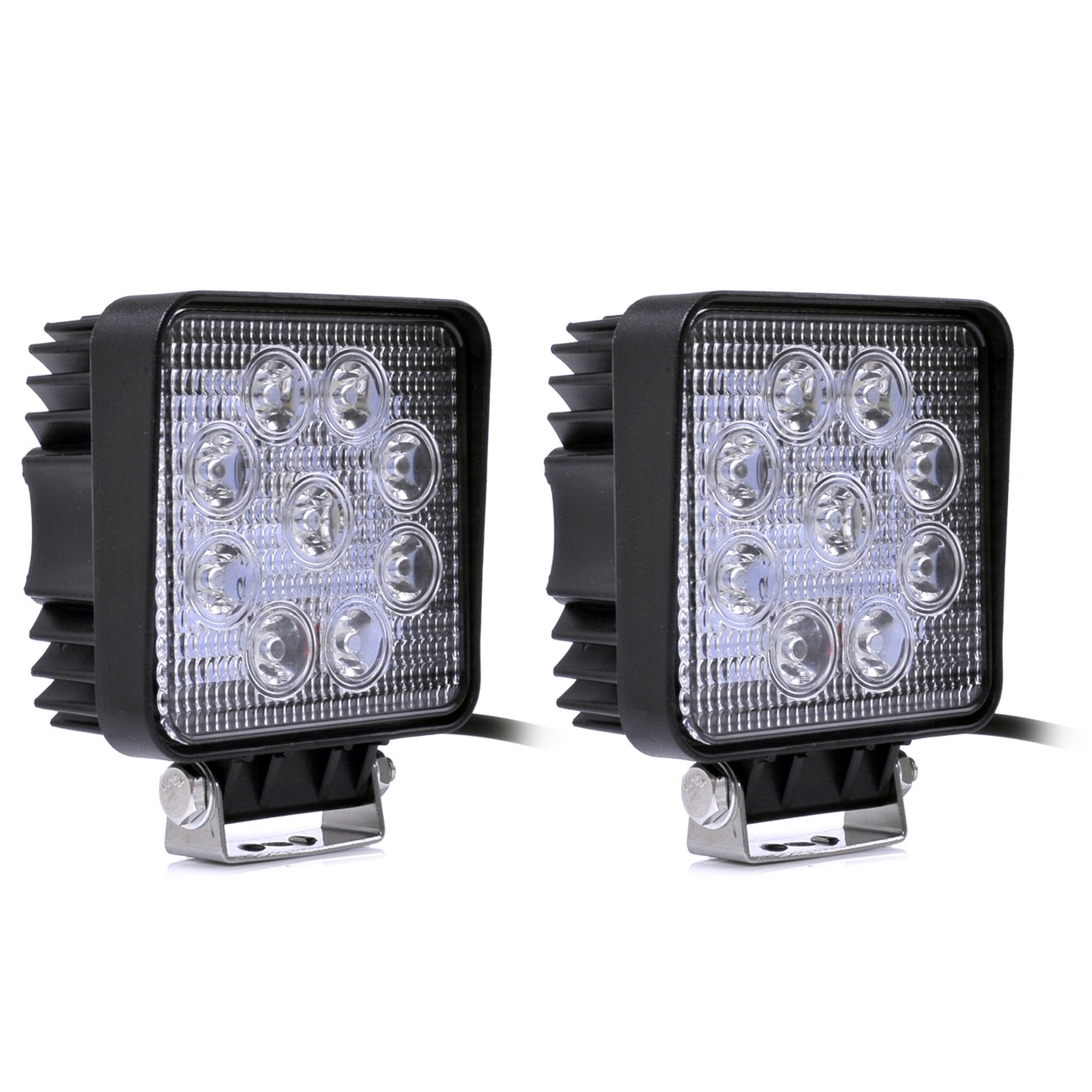 Greenmigo 2X 27W LED Scheinwerfer Offroad Lampe Flood Arbeitsscheinwerfer 12V 24V Zusatzscheinwerfer Rückfahrscheinwerfer für Traktor Bagger SUV Wasserdicht IP67 Greenmigo 2X 27W LED Scheinwerfer Offroad Lampe Flood Arbeitsscheinwerfer 12V 24V Zusatzscheinwerfer Rückfahrscheinwerfer für Traktor Bagger SUV Wasserdicht IP67 von Greenmigo