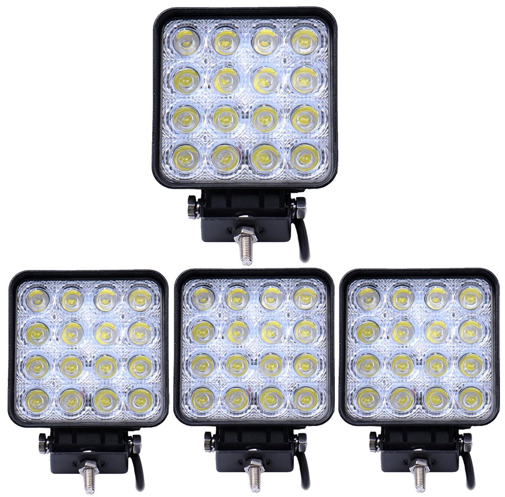Greenmigo 4X 48W Quadrat LED Offroad Flutlicht Reflektor Scheinwerfer Arbeitslicht Arbeitsscheinwerfer Zusatzscheinwerfer Offroad Scheinwerfer 12V 24V Rückfahrscheinwerfer Greenmigo 4X 48W Quadrat LED Offroad Flutlicht Reflektor Scheinwerfer Arbeitslicht Arbeitsscheinwerfer Zusatzscheinwerfer Offroad Scheinwerfer 12V 24V Rückfahrscheinwerfer von Greenmigo