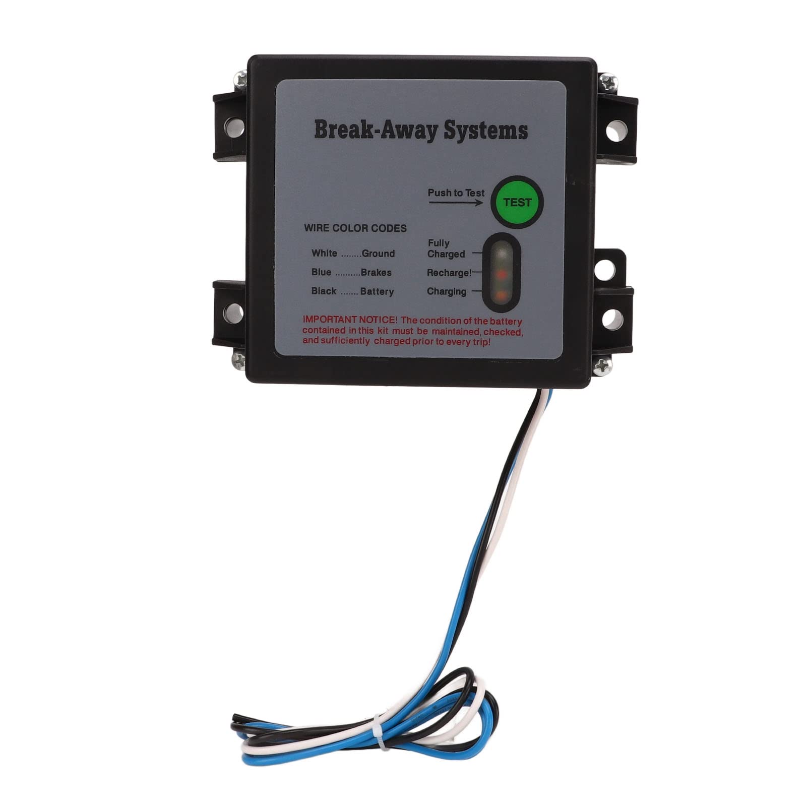 12 -V -Anhängerbremsen, LED Testleuchte Breakaway Kit mit Batterie, Aktivieren Sie Anhängerbremsen, Universell für 12 V Fahrzeug 12 -V -Anhängerbremsen, LED Testleuchte Breakaway Kit mit Batterie, Aktivieren Sie Anhängerbremsen, Universell für 12 V Fahrzeug von Greensen