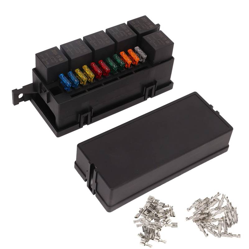 12 V Water Proof Box Relay Box Kit 6 Slots mit 11 ATC ATO 52 CRIMP -Terminals Z Halterung für Automobilwagen Marine Boat von Greensen