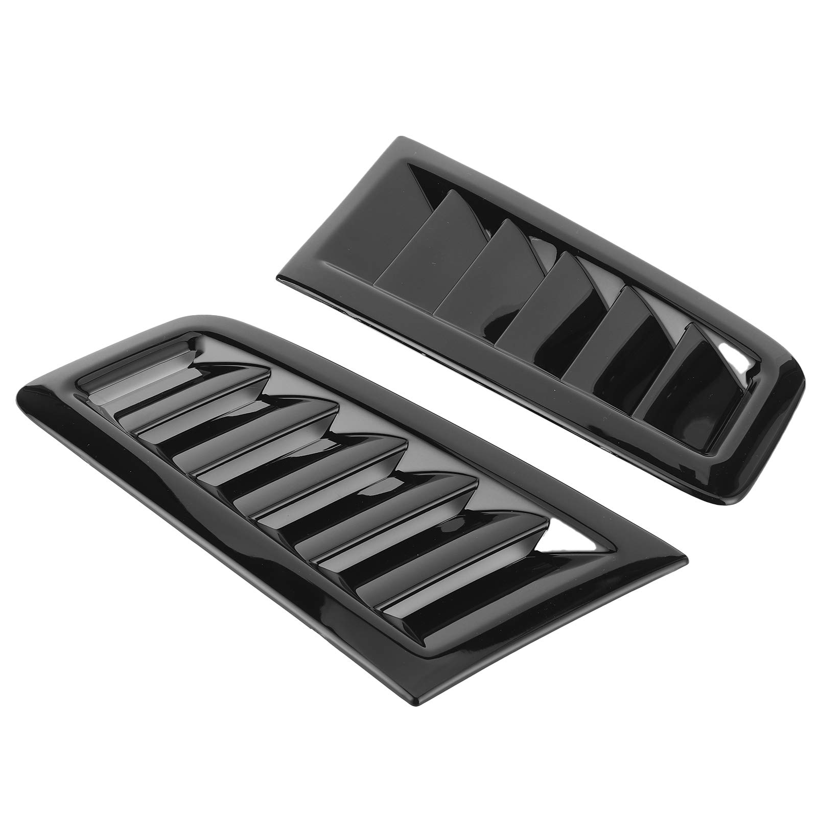 2pcs Motorhaubenablüftung, Universal Car Air Einlasshaubehaube Motorhaube Lüftungslüftung ABS Plastik (Helles Schwarz) von Greensen