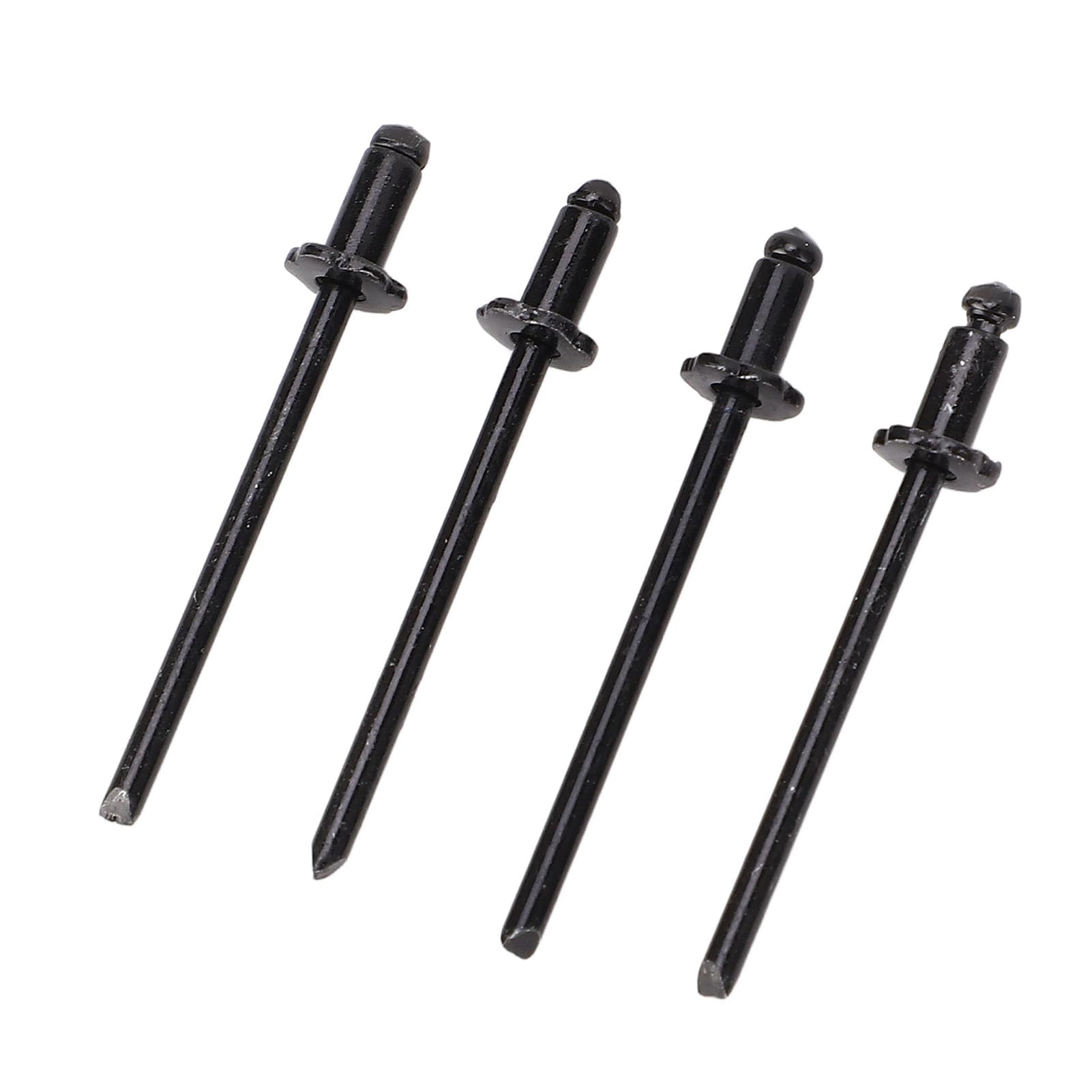 4 Nieten, Aluminiumnieten, Rosette -Nieten Ersatz, Ideal für AMC Vin Door -Tag mit, Unter der Motorhaube, Schlammklappen, Stämme, Außenseiter, Zentren (BLACK) von Greensen