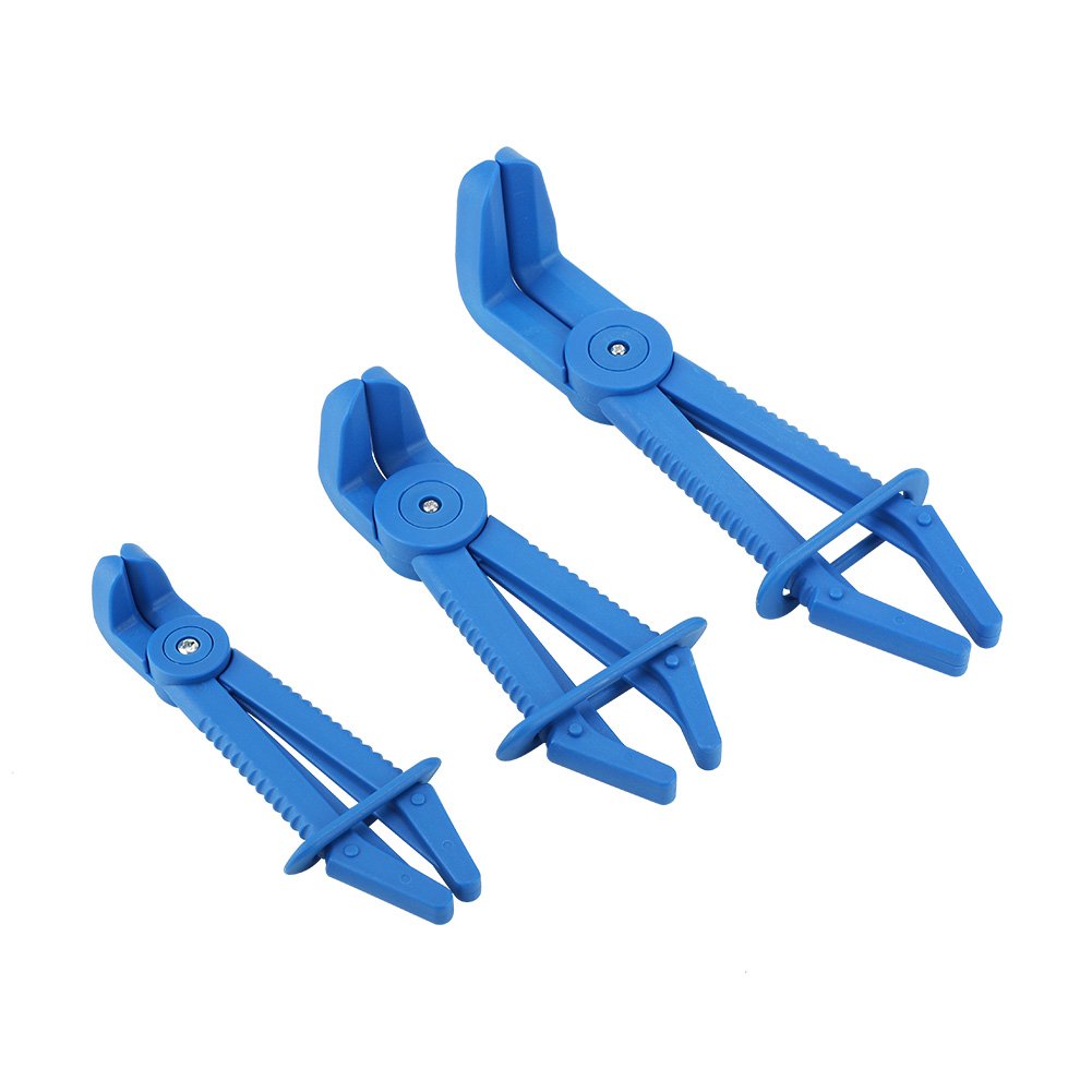 Greensen Flexible Schlauchklemmen, 3-TLG. Schlauchklemmen Zange Schlauch Klemmzange Abklemmzange Schlauchklemmenzangen Set Rohrschellen Zangen Kit(Blau) von Greensen