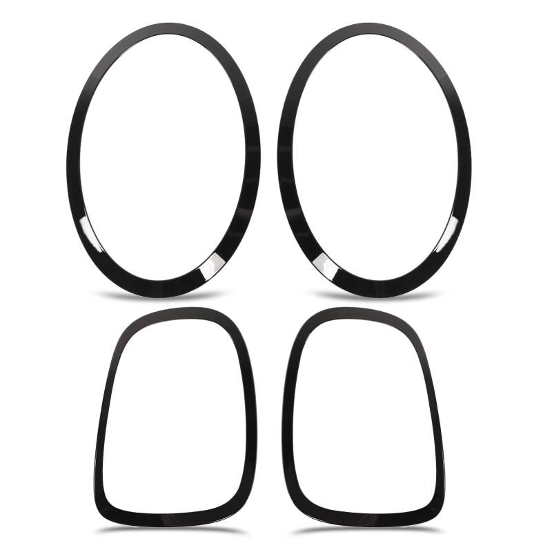 Greensen Hochglänzende Schwarze Scheinwerferblünder -Rücklicht -Surround -Abdeckung für F55 F56 F57 One C ooper S JCW 2014+ ABS und PP -Material von Greensen