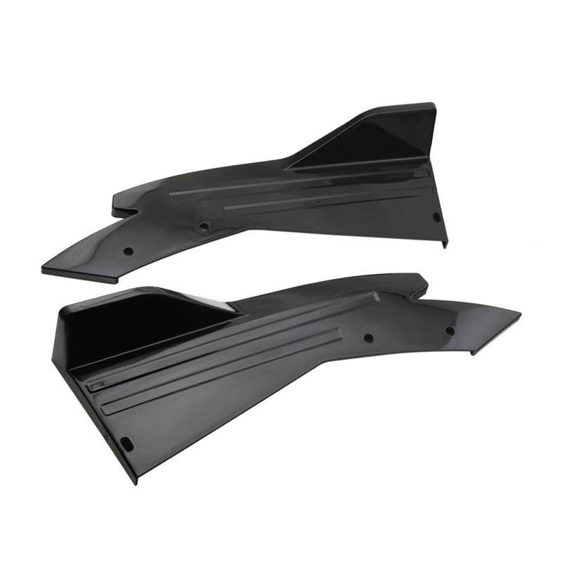 Heck Stoßstange Lip Splitter, Kohlefaser Universal Car Side Flossen Body Lip Spoiler Splitter Chin Rockschutzersatz, Aggressiver Renn Look mit Perfekter Passform, Geeignet für Geeignet für (Black) von Greensen