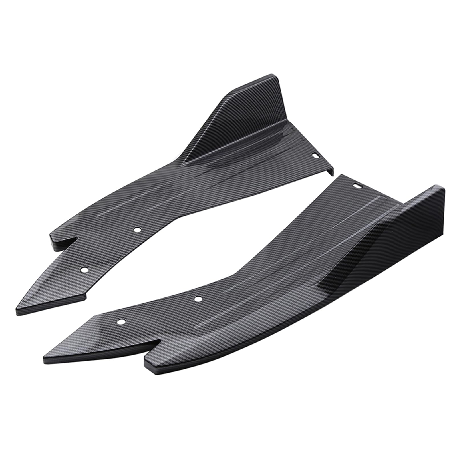 Heck Stoßstange Lip Splitter, Kohlefaser Universal Car Side Flossen Body Lip Spoiler Splitter Chin Rockschutzersatz, Aggressiver Renn Look mit Perfekter Passform, Geeignet für Geeignet für von Greensen