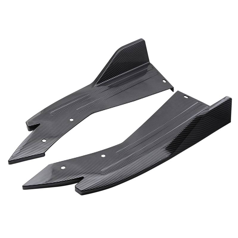 Heck Stoßstange Lip Splitter, Kohlefaser Universal Car Side Flossen Body Lip Spoiler Splitter Chin Rockschutzersatz, Aggressiver Renn Look mit Perfekter Passform, Geeignet für Geeignet für von Greensen
