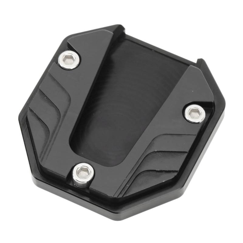 Motorrad -Kickstand -Pad Parkunterstützung, Aluminiumlegierung, Stilvolle Dekoration Motorrad Seitenteller Plattenpolster Zur Verhinderung von Verschleißmarkierungen mit Hoher Mode auf Weichen (BLACK) von Greensen