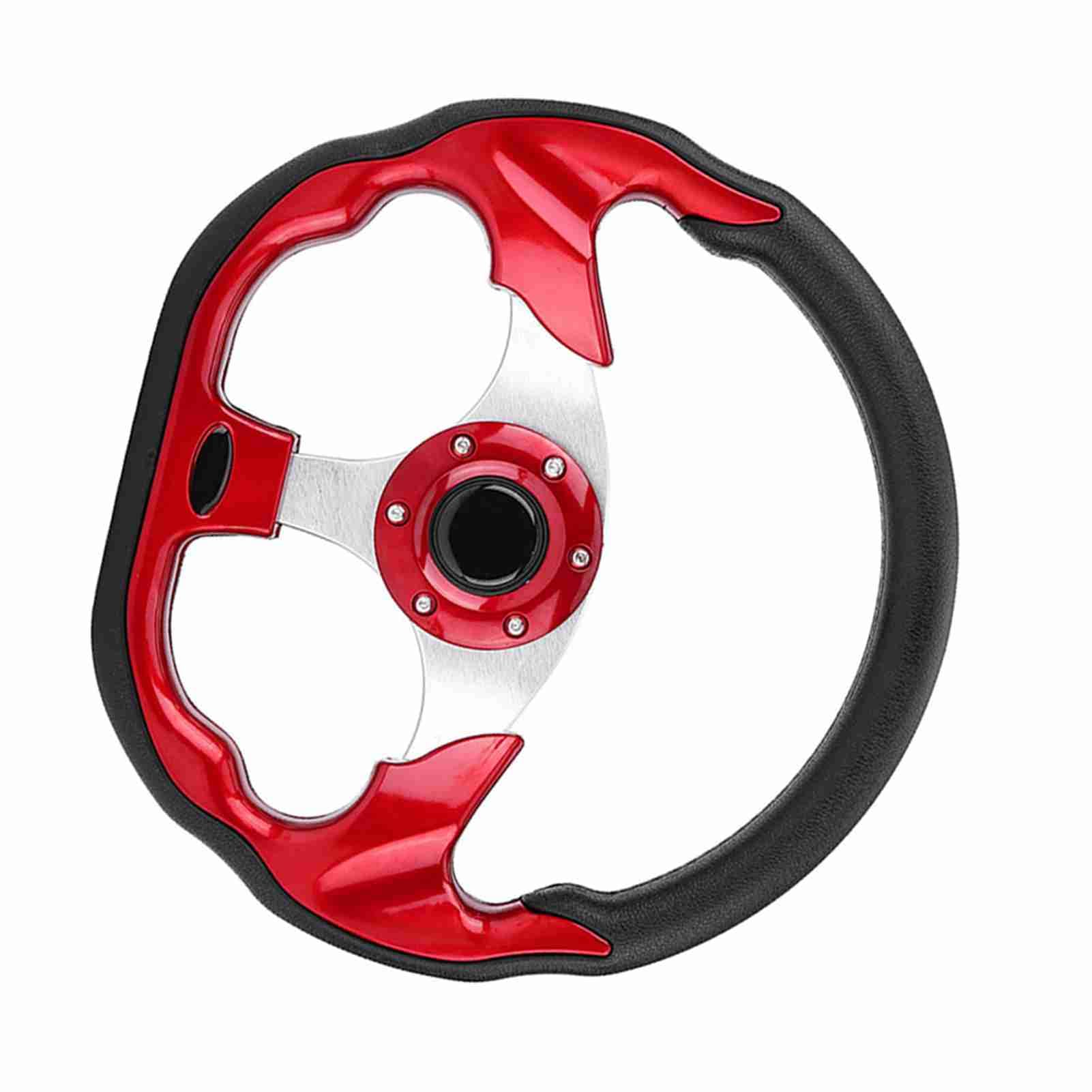 Universal Racing-Lenkrad, Anti-Skid-Design, Farbenvielfalt, Verbesserte Kontrolle, Modedesign, Premium-Materialien, Leder-Leder- und Aluminiumrahmen, Fällt auf Dem (Rot) von Greensen