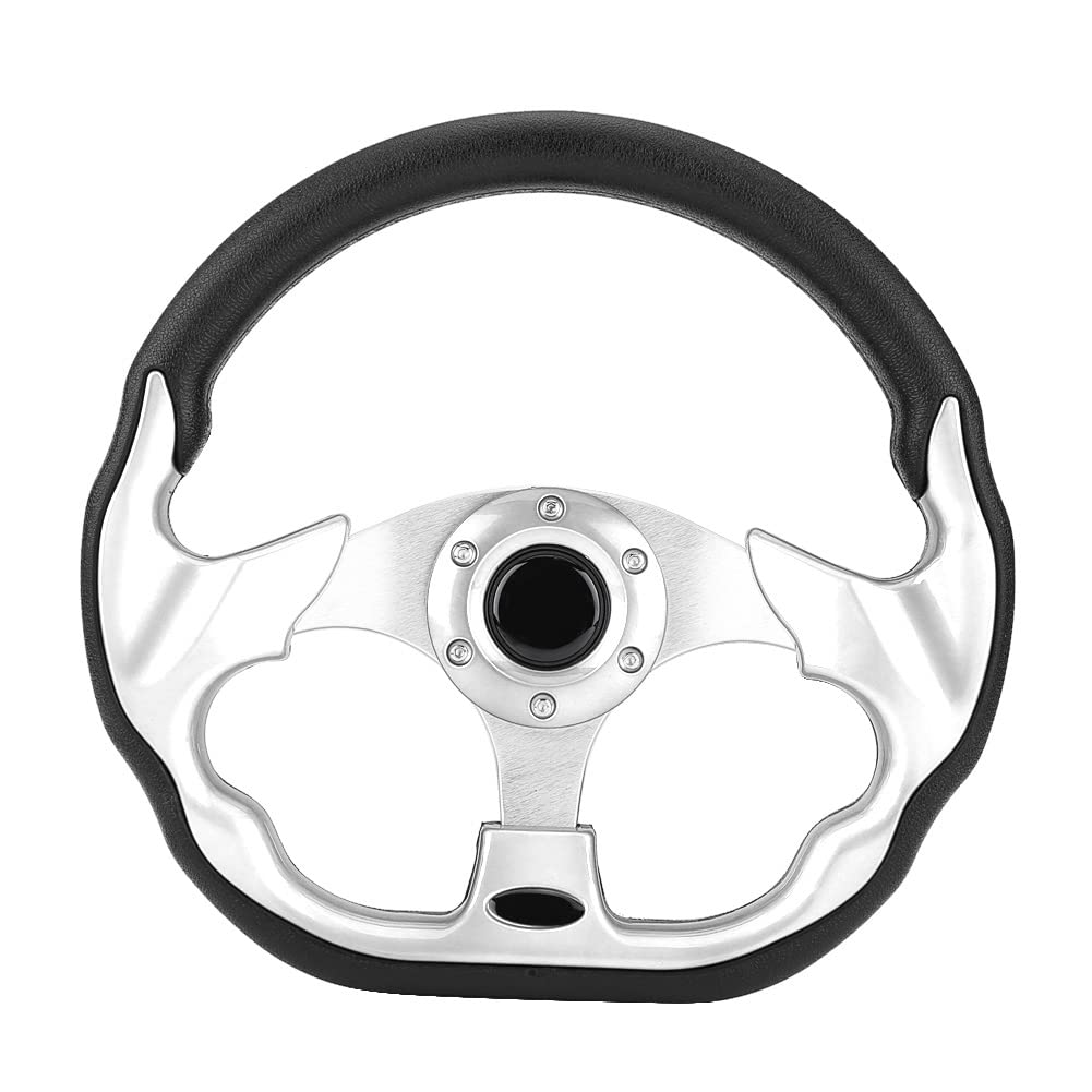 Universal Racing-Lenkrad, Anti-Skid-Design, Farbenvielfalt, Verbesserte Kontrolle, Modedesign, Premium-Materialien, Leder-Leder- und Aluminiumrahmen, Fällt auf Dem (WHITE) von Greensen