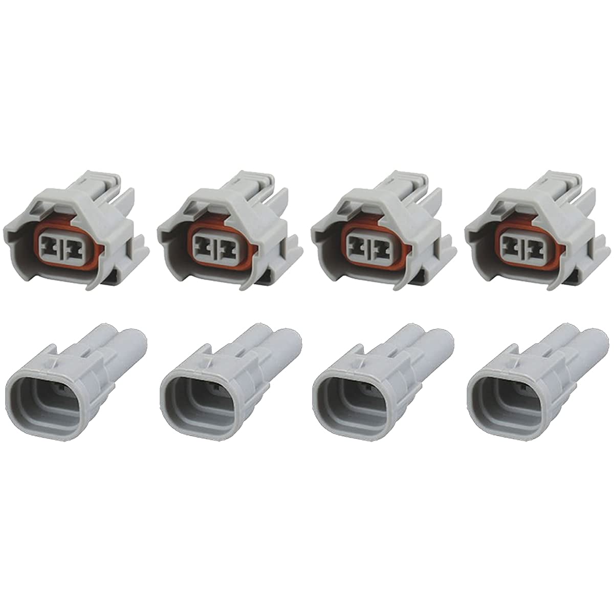 KFZ Ersatz Stecker – Einspritzdüse Benziner – NIP-DEN (4 x Set) 90980-11153, 0280 157 012, 0280157012, 6189-0060, 06A973722 von Greenspirits
