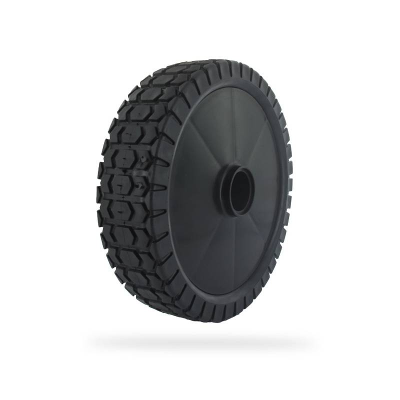 GREENSTAR Kunststoff-Rad mit Reduzierhülsen, Universell, Außen-Ø 200 mm, Radkappe, inkl. 4 Reduzierhülsen 8, 10, 12 und 12,7 mm von Greenstar