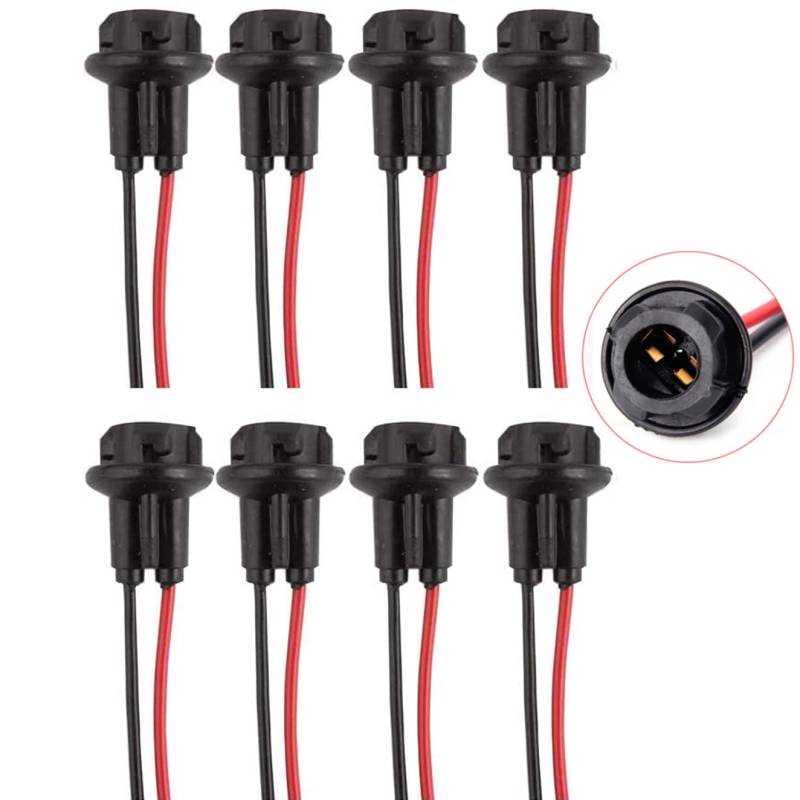 Greluma 8 Stück T10 194 Verlängerungskabel Baumstecker Kabelbuchsen für Auto von Greluma