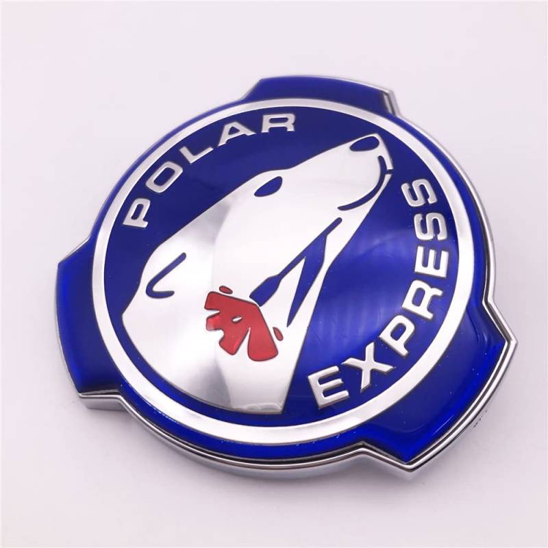 1 x Wort Polar Express für Scania Truck Frontgrill Emblem Haube Abzeichen 1401610 Blau Silber von Grenric