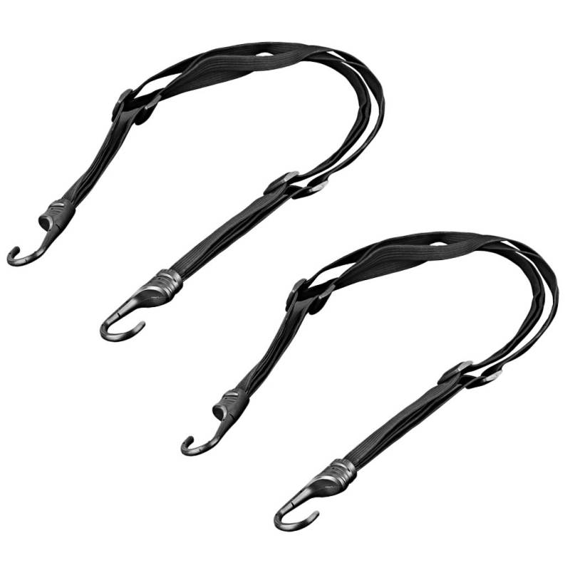 Gresunny 2pcs Fahrrad spanngurt gepäckträger Gummi spannseil verstellbar elastische gepäckträger Gummiband Fahrrad gepäckspanner mit Haken koffergurt für motorradhelm, fahrradgepäck schwarz 90cm von Gresunny