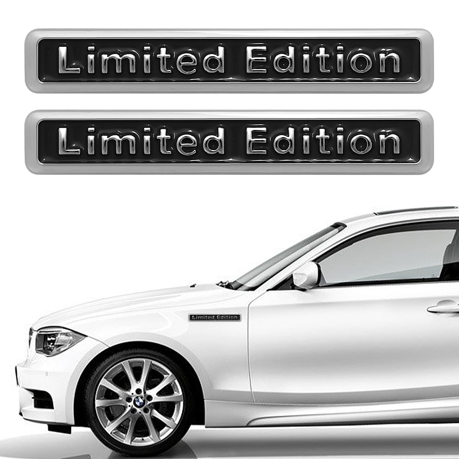 Grevosea 2 Stück 3D Auto Limited Edition Logo Aufkleber Silber Metall Limited Edition Aufkleber Universal Auto Aufkleber Emblem Auto für Auto Moto Motorrad Fenster Tür PC Tablet Laptop Zubehör(6.4cm) Grevosea 2 Stück 3D Auto Limited Edition Logo Aufkleber Silber Metall Limited Edition Aufkleber Universal Auto Aufkleber Emblem Auto für Auto Moto Motorrad Fenster Tür PC Tablet Laptop Zubehör(6.4cm) von Grevosea