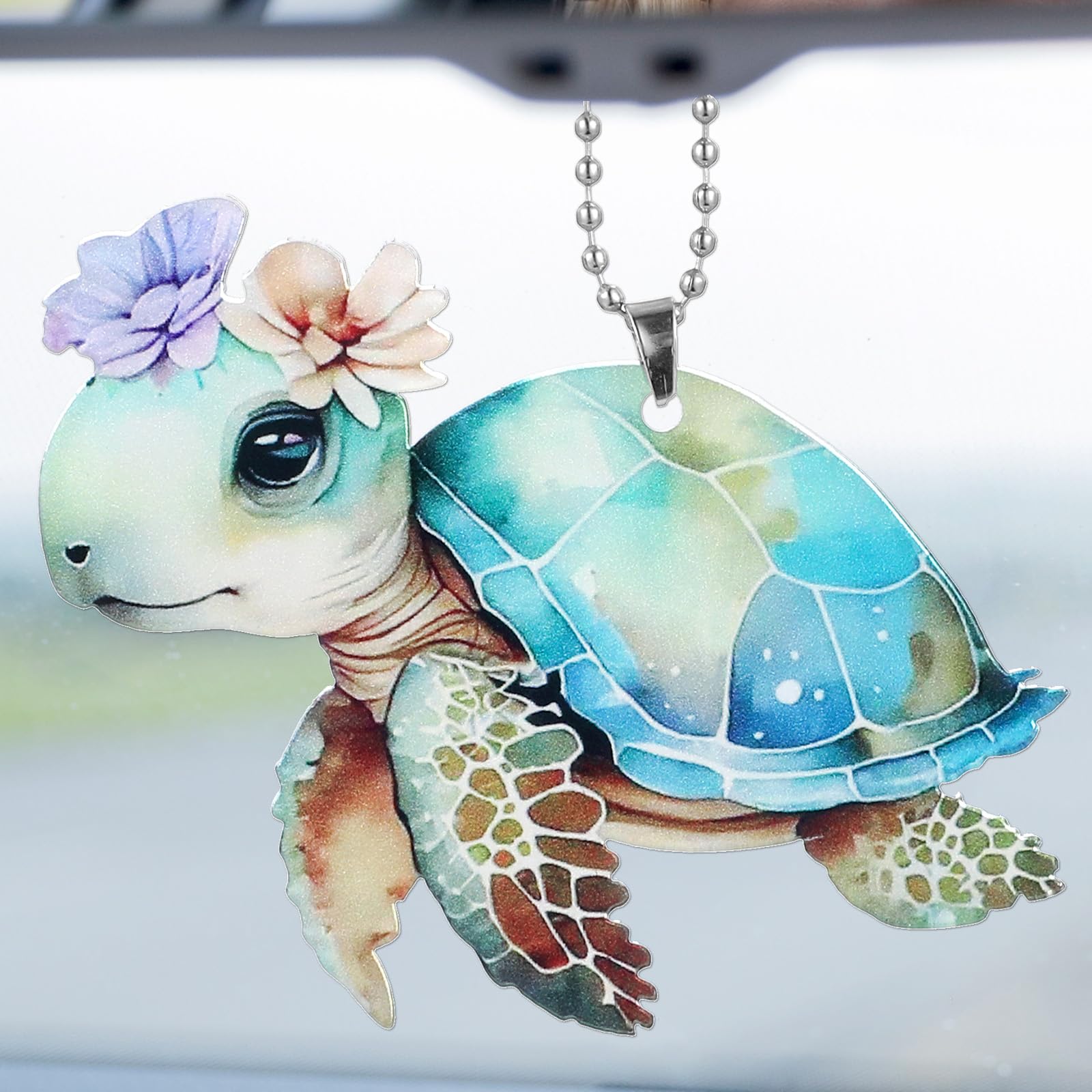 Meer Schildkröte Rückspiegel Zubehör, Mehrfarbige Acryl Auto Dekoration Auto Innenraum, Schlüsselanhänger und Innendekoration Meer Schildkröte Rückspiegel Zubehör, Mehrfarbige Acryl Auto Dekoration Auto Innenraum, Schlüsselanhänger und Innendekoration von Grevosea