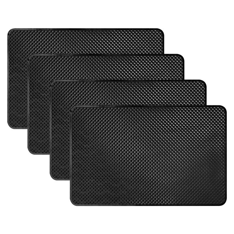 Greyoe 4 Stück Universal Antirutschmatte Auto Antirutschmatte Auto Armaturenbrett Anti Rutsch Matte Rutschmatte Pads Silikon Fixierkissen Wird für Handy Sonnenbrille Schlüssel-19 x 12 cm von Greyoe