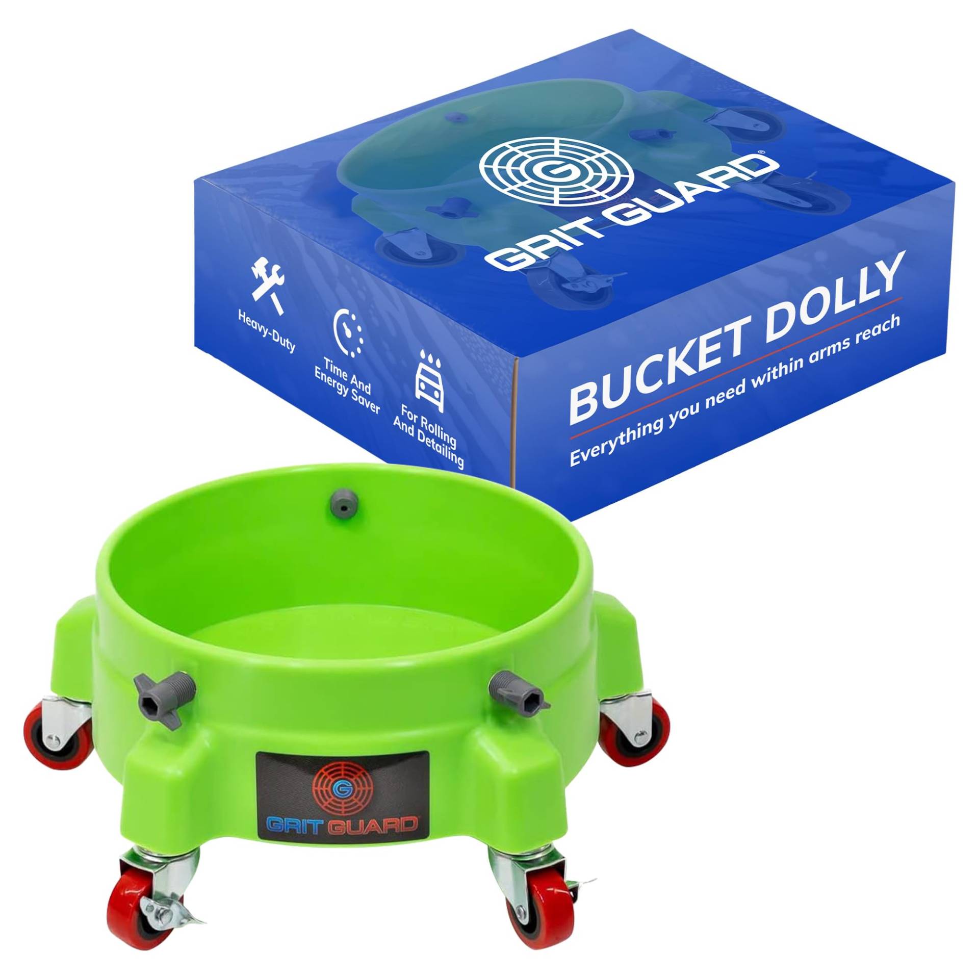 Grit Guard Dolly Auto Wascheimer Rolluntersatz - Dolly Rollen System für 5 Gal & 3,5 Gal Bucket von Grit Guard