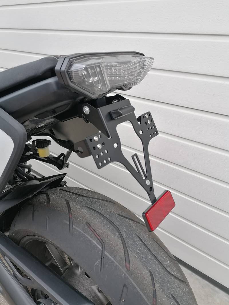 Kennzeichenhalter GroFaTec EVO Set für Yamaha mt09 Bj 13-16 MT09 RN29 Kennzeichenträger Nummernschild Träger mt-09 Halter kurzes Heck Heckumbau Porta Targa von GroFaTec