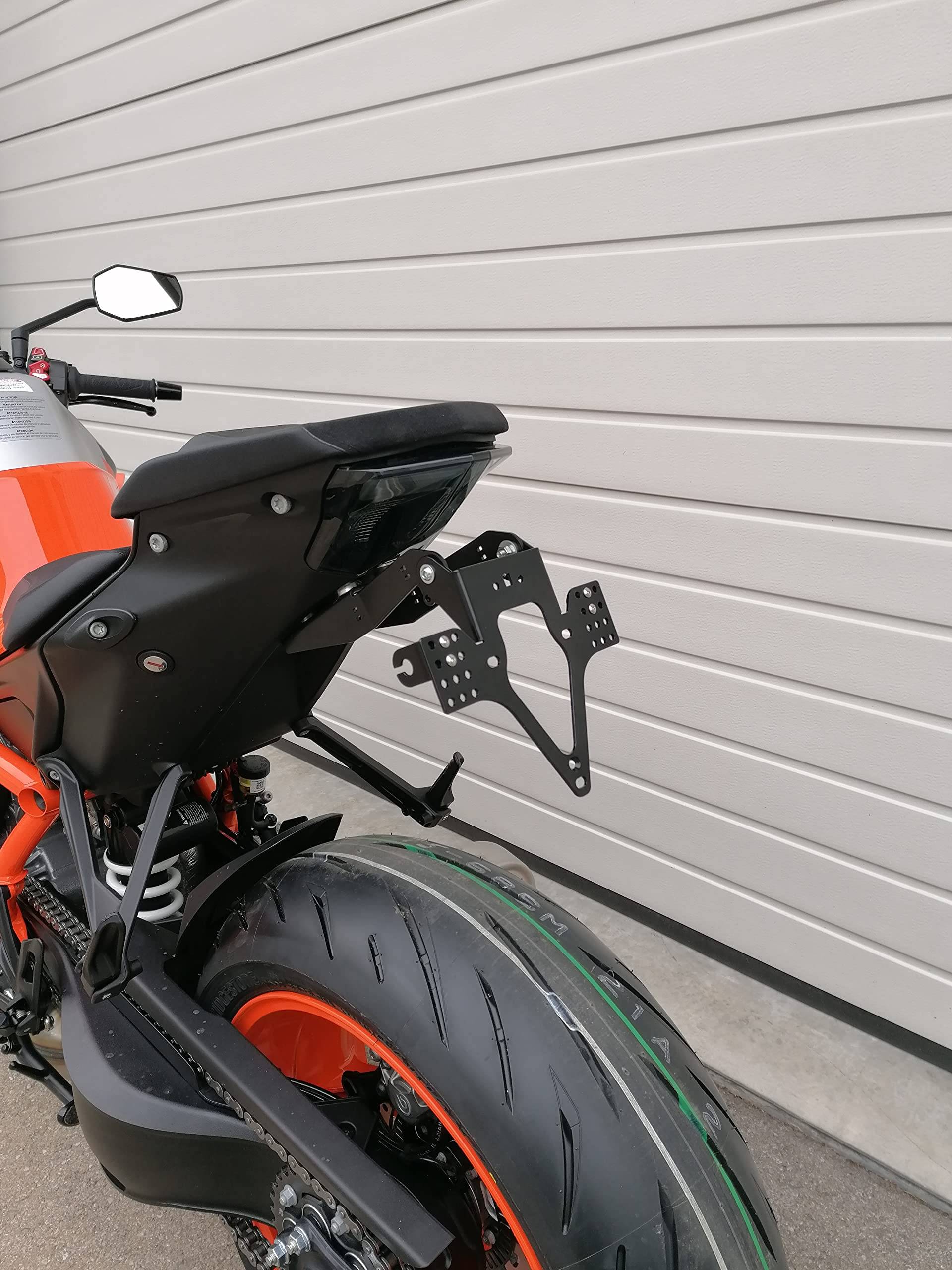 Kennzeichenhalter GroFaTec EVO für KTM 1290 Superduke R Bj 20-22 Kennzeichenträger Super Duke1290 Nummernschild Träger Halter kurzes Heck Heckumbau Porta Targa von GroFaTec