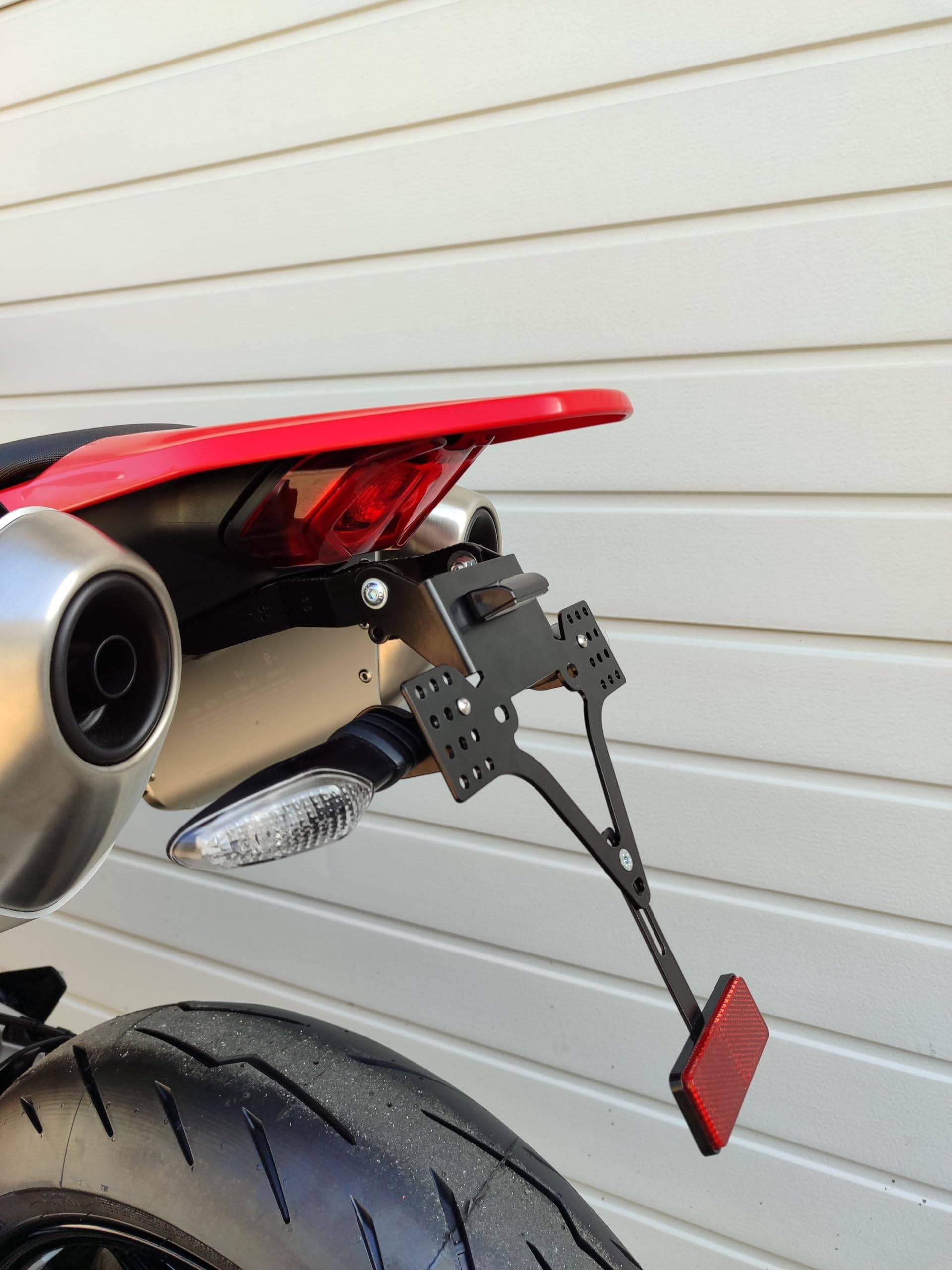 kurzer Kennzeichenhalter für Ducati 698 Hypermotard RVE Mono Heckumbau Kennzeichenhalter kurz Tail Tidy Supermoto Motard kurzes Heck für Ducati OEM Blinker kurzer Kennzeichenhalter für Ducati 698 Hypermotard RVE Mono Heckumbau Kennzeichenhalter kurz Tail Tidy Supermoto Motard kurzes Heck für Ducati OEM Blinker von GroFaTec