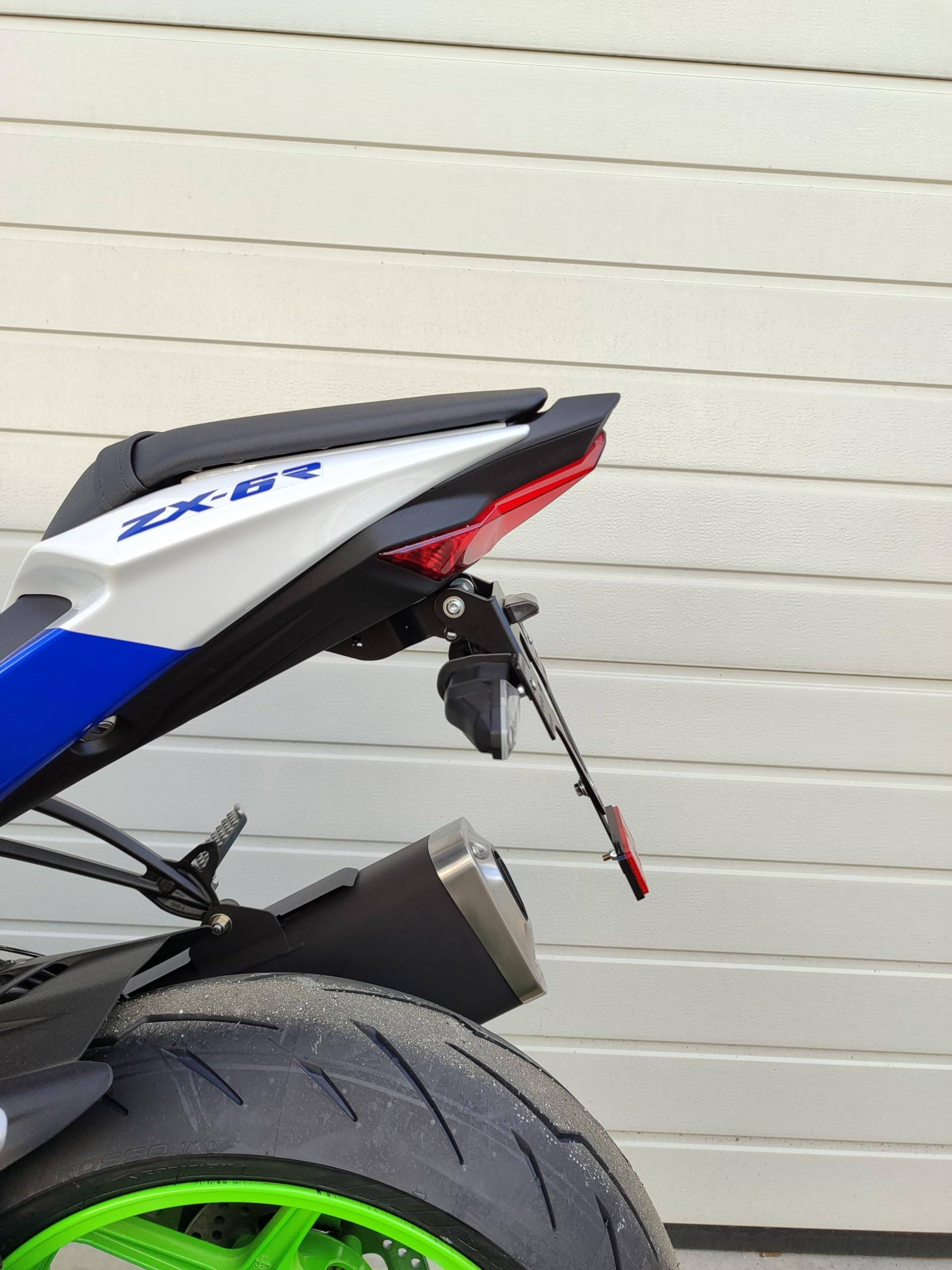 kurzer Kennzeichenhalter für Kawasaki ZX-6 R 636 ab2024 Kennzeichenträger EVO Set ZX6 Kawa Heckumbau auch für original Blinker zx6rr anniverary GroFaTec kurzes Heck Tail Tidy zx-6 kurzer Kennzeichenhalter für Kawasaki ZX-6 R 636 ab2024 Kennzeichenträger EVO Set ZX6 Kawa Heckumbau auch für original Blinker zx6rr anniverary GroFaTec kurzes Heck Tail Tidy zx-6 von GroFaTec