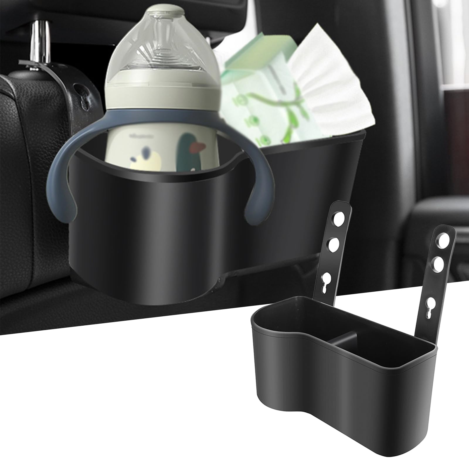 Gseigvee GSZWH454BL-1PC Auto-Becherhalter, multifunktionales Handy-Hängeregal aus TPR-Material, schwarz Gseigvee GSZWH454BL-1PC Auto-Becherhalter, multifunktionales Handy-Hängeregal aus TPR-Material, schwarz von Gseigvee