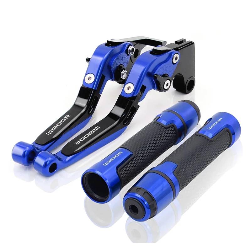 GsvUbd Für R1200R 2006-2014 R 1200R Motorrad Klappbar Ausziehbar Bremskupplungshebel Griffgriffe Handbremshebel(Blue 1) von GsvUbd
