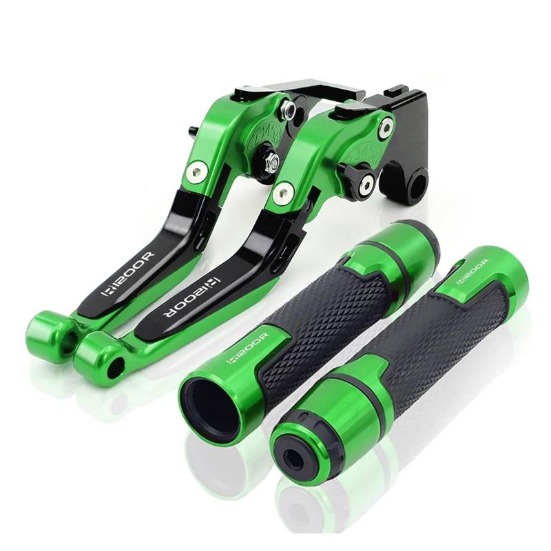 GsvUbd Für R1200R 2006-2014 R 1200R Motorrad Klappbar Ausziehbar Bremskupplungshebel Griffgriffe Handbremshebel(Green 1) von GsvUbd