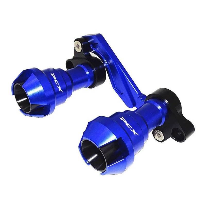 GsvUbd Gabelschutz Für H&onda Für PCX125 PCX 125 150 Vorderradgabel Radfall Schalldämpfer Rohrrahmenschutz Rahmenschieber Anti-Crash-Schutz(Blue) von GsvUbd