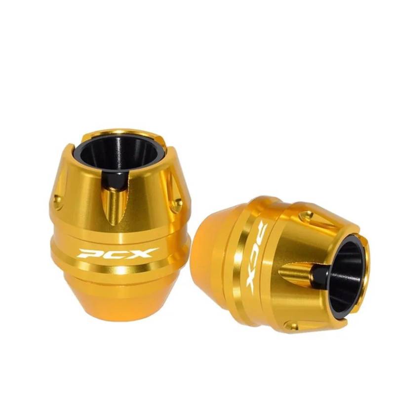 GsvUbd Gabelschutz Für H&onda Für PCX125 PCX 125 150 Vorderradgabel Radfall Schalldämpfer Rohrrahmenschutz Rahmenschieber Anti-Crash-Schutz(Gold-1) von GsvUbd